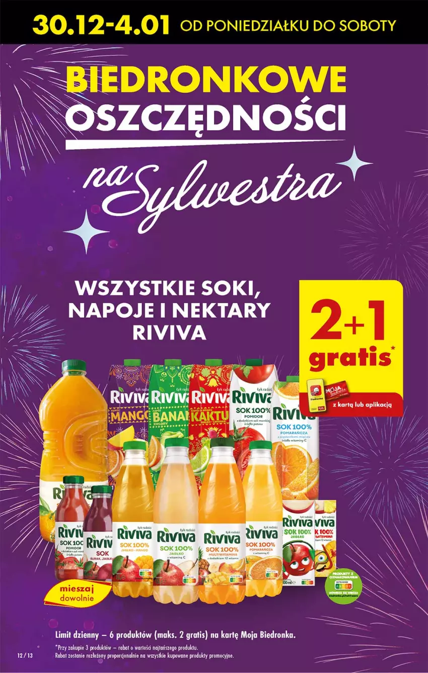 Gazetka promocyjna Biedronka - Od poniedzialku - ważna 30.12.2024 do 04.01.2025 - strona 12 - produkty: Dada, Dron, Fa, Gra, Napoje, Nektar, Por, Sok