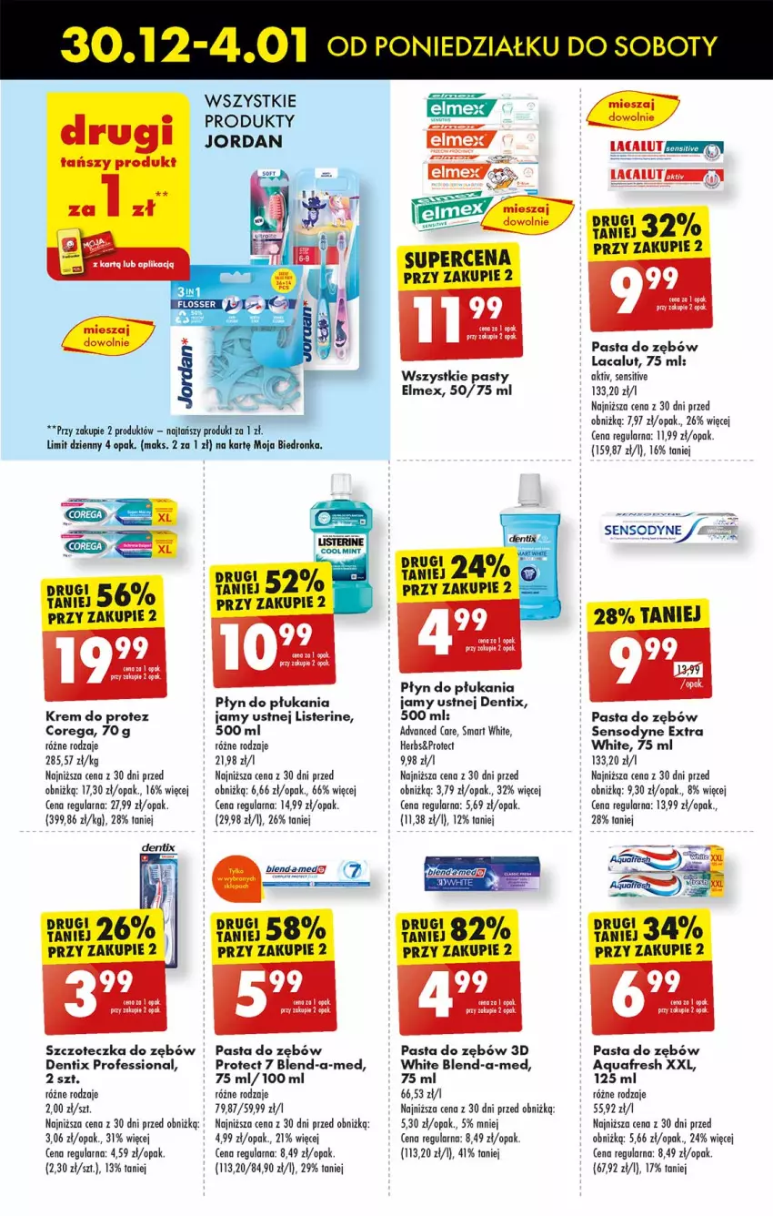 Gazetka promocyjna Biedronka - Od poniedzialku - ważna 30.12.2024 do 04.01.2025 - strona 55 - produkty: Advanced Care, Aquafresh, Blend-a-Med, Corega, Dron, Elmex, Fa, Lacalut, Leon, Listerine, Pasta do zębów, Płyn do płukania, Sensodyne, Szczoteczka, Szczoteczka do zębów