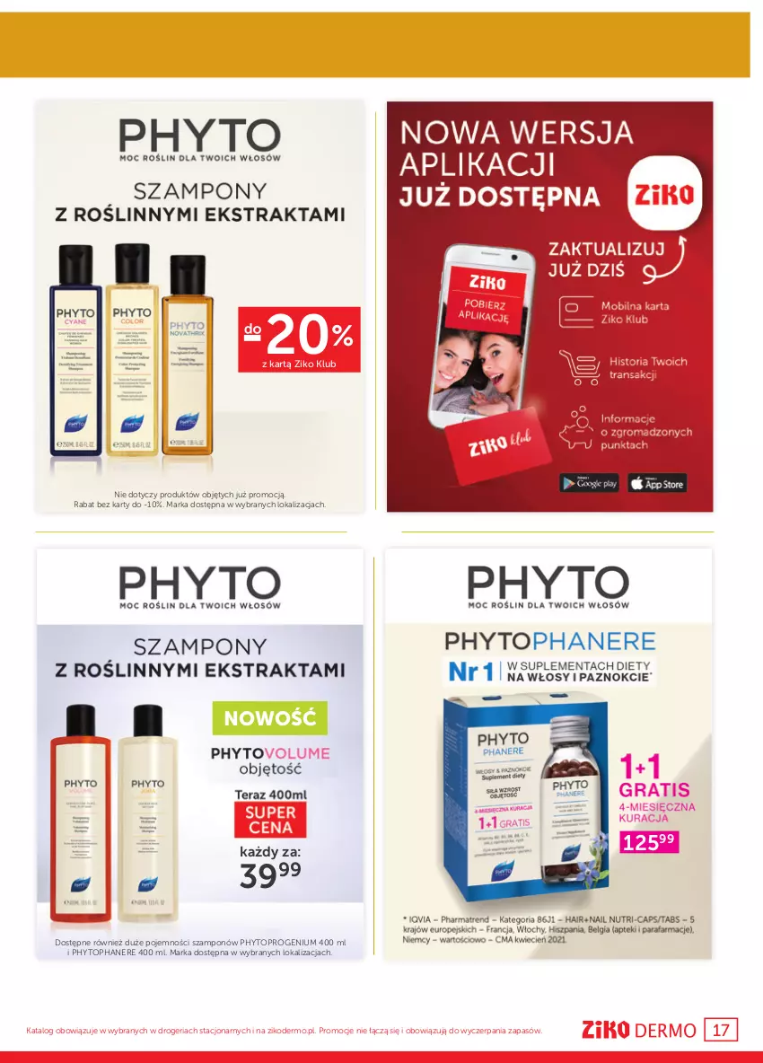 Gazetka promocyjna Ziko - 7-20.04.2022 - ważna 07.04 do 20.04.2022 - strona 17 - produkty: Phyto, Szampon, Top