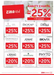 Gazetka promocyjna Ziko - 7-20.04.2022 - Gazetka - ważna od 20.04 do 20.04.2022 - strona 15 - produkty: Makijaż, Ser, Biokap, Biovax, Lierac, Bell, Iwostin, Dermedic, Phyto, Szampon, Okap