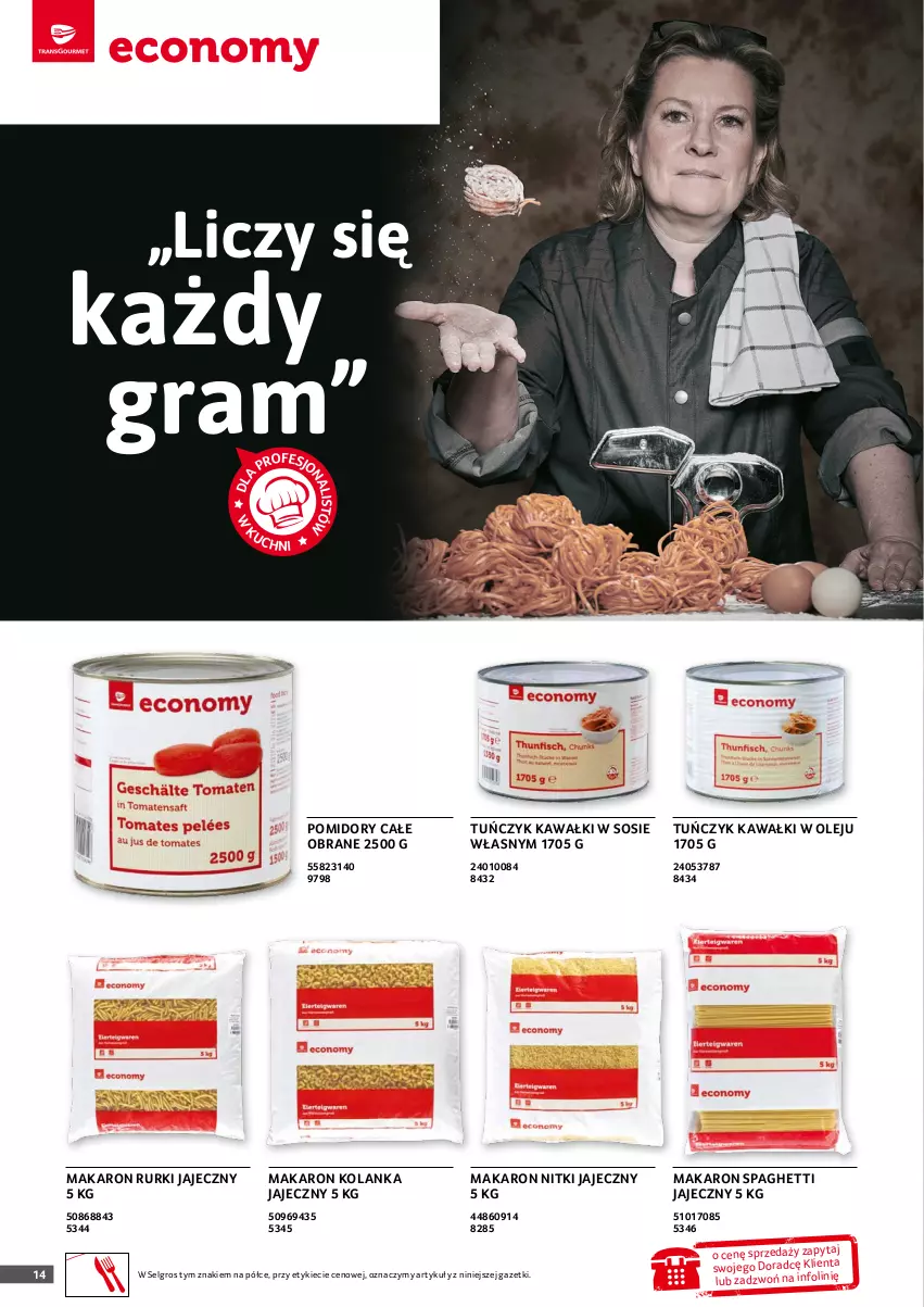 Gazetka promocyjna Selgros - Oferta gastronomiczna - ważna 01.10 do 31.10.2021 - strona 14 - produkty: Gra, Kawa, LG, Makaron, Olej, Pomidory, Rurki, Sos, Spaghetti, Tuńczyk