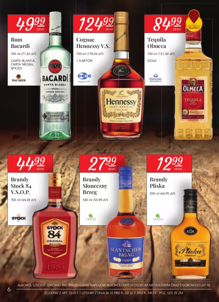 Gazetka promocyjna Stokrotka - Katalog Wiosenne inspiracje - ważna 22.04 do 26.05.2021 - strona 6 - produkty: Bacardi, Brandy, Gra, Pliska, Rum, Stock, Tequila