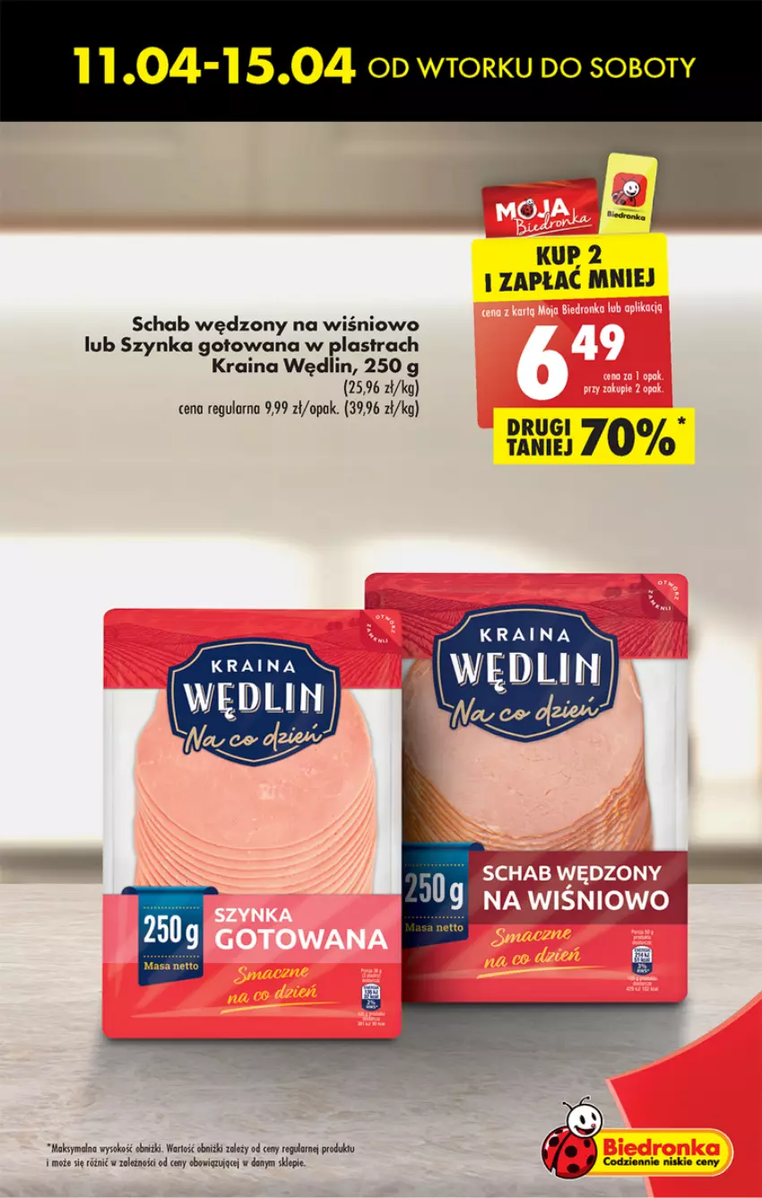 Gazetka promocyjna Biedronka - ważna 10.04 do 15.04.2023 - strona 3 - produkty: Sok, Szynka