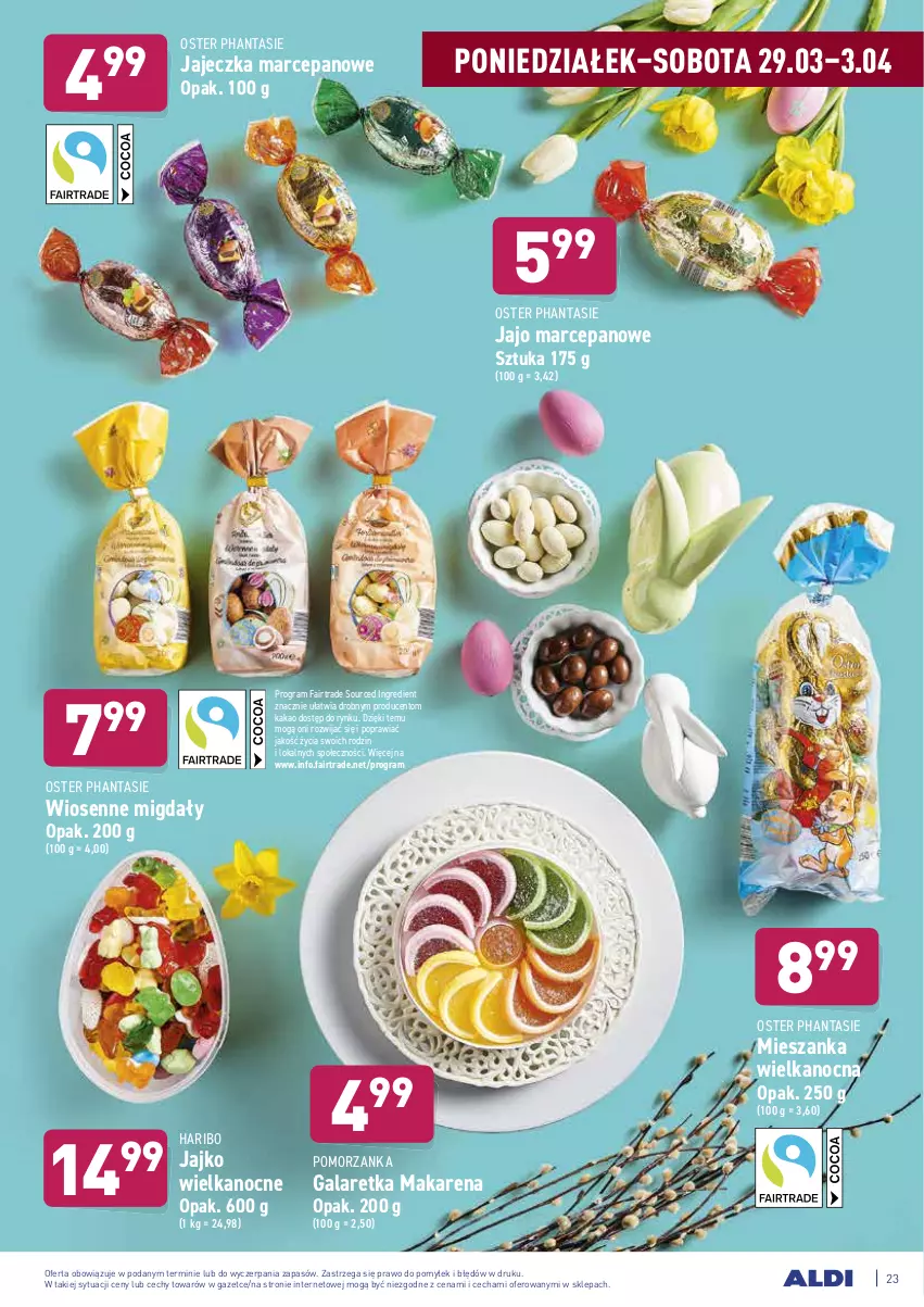 Gazetka promocyjna Aldi - ALE! CENA od Poniedziałku - ważna 29.03 do 03.04.2021 - strona 23 - produkty: Fa, Gala, Galaretka, Gra, Haribo, Kakao, Migdały