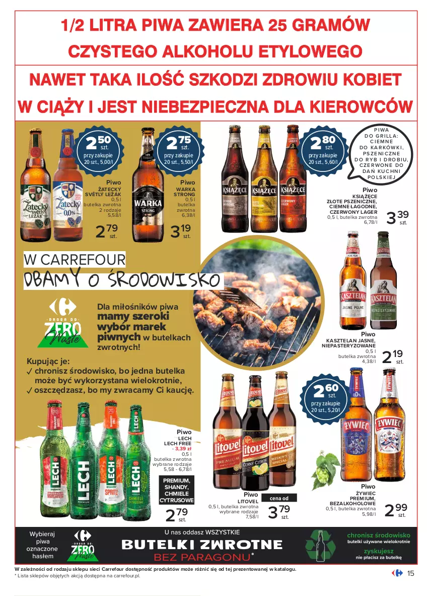 Gazetka promocyjna Carrefour - Gazetka Pyszny świat grilla - ważna 27.05 do 12.06.2021 - strona 15 - produkty: Gra, Grill, Kasztelan, Książęce, Piec, Piwa, Piwo, Warka