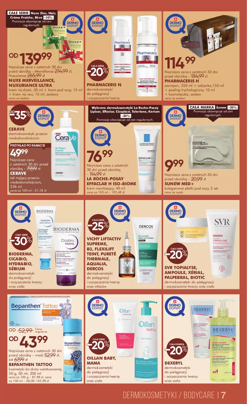 Gazetka promocyjna Super Pharm - Gazetka - ważna 16.10 do 28.10.2025 - strona 7 - produkty: Acer, Bepanthen, Bioderma, Body, CeraVe, Fa, Kolagen, Kosmetyczka, Kosmetyki do pielęgnacji, Krem na dzień, Krem na noc, Krem nawilżający, Krem pod oczy, La Roche-Posay, Nuxe, Odżywka, Oillan, Peeling, Pharmaceris, Pur, Ser, SVR, Szampon, Top, Vichy