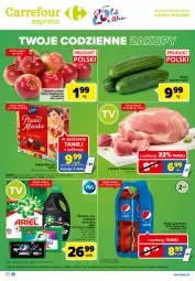 Gazetka promocyjna Carrefour - Gazetka Express - Gazetka - ważna od 07.03 do 07.03.2022 - strona 1 - produkty: Ser, Ogórek, Kosz, Szampion, Mleczko, Puder, Ptasie mleczko, Ligol, Jabłka