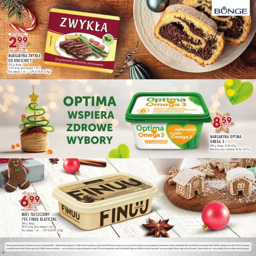 Gazetka promocyjna Stokrotka - Katalog Boże Narodzenie - ważna 14.12 do 27.12.2023 - strona 56 - produkty: Finuu, Margaryna, Mięso, Miks tłuszczowy, Optima, Owoce, Warzywa