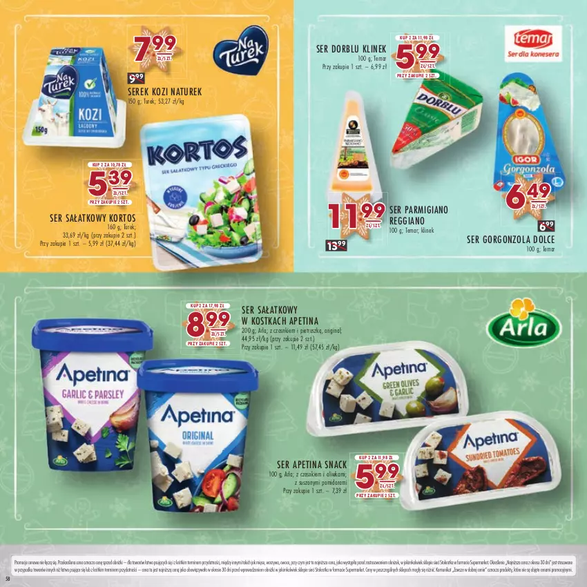 Gazetka promocyjna Stokrotka - Katalog Boże Narodzenie - ważna 14.12 do 27.12.2023 - strona 58 - produkty: Gin, Gorgonzola, Mięso, NaTurek, Owoce, Sałat, Ser, Serek, Warzywa