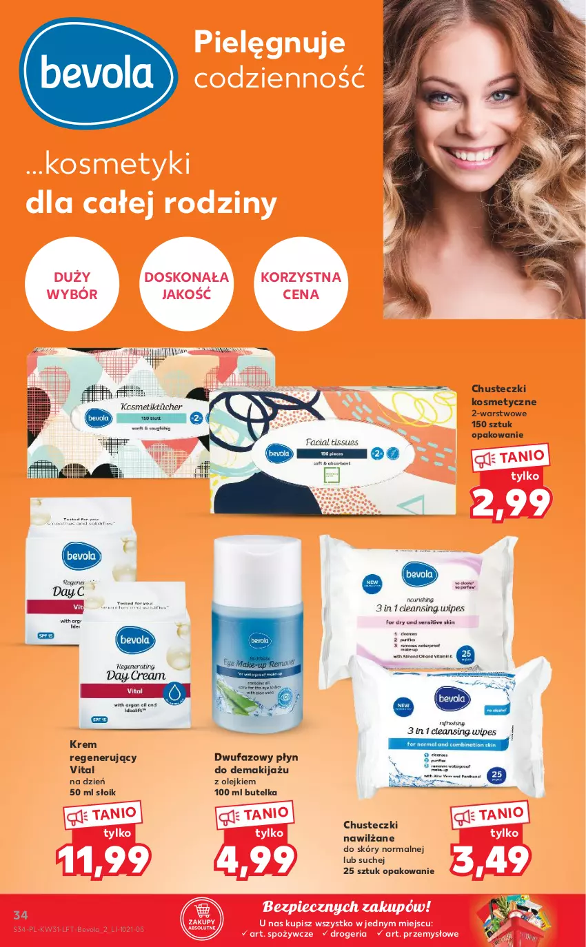 Gazetka promocyjna Kaufland - OFERTA TYGODNIA - ważna 05.08 do 11.08.2021 - strona 34 - produkty: Chusteczki, Chusteczki kosmetyczne, Fa, Krem regenerujący, Makijaż, Olej, Piec