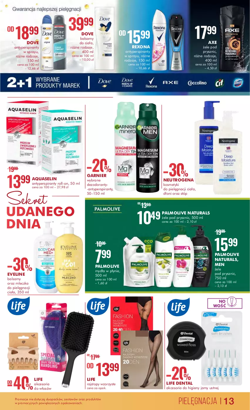 Gazetka promocyjna Super Pharm - Gazetka - ważna 13.12 do 26.12.2022 - strona 13 - produkty: Antyperspirant, Aquaselin, Dezodorant, Dove, Eveline, Garnier, Kret, Neutrogena, Palmolive, Rajstopy, Rexona, Top