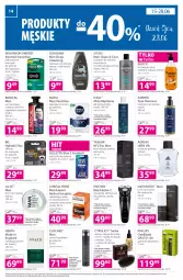 Gazetka promocyjna Hebe - Gazetka - Gazetka - ważna od 28.06 do 28.06.2023 - strona 14 - produkty: Balsam po goleniu, Nivea Men, Krem do twarzy, Philips OneBlade, Ser, Rum, BIC, Philips, Wilkinson Sword, Adidas, Woda po goleniu, Golarka, Lack, Szynka, Serum, Schauma, Szampon, Syoss, Gillette, Maszynka, Mydło, Woda, Olej, Nivea, Naturativ, Fa