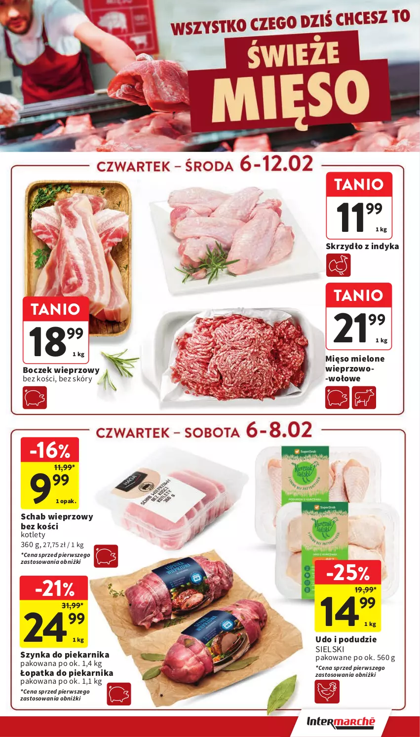 Gazetka promocyjna Intermarche - Gazetka Intermarche - ważna 06.02 do 12.02.2025 - strona 13 - produkty: Boczek, Boczek wieprzowy, Kotlet, Mięso, Mięso mielone, Piekarnik, Schab wieprzowy, Szynka