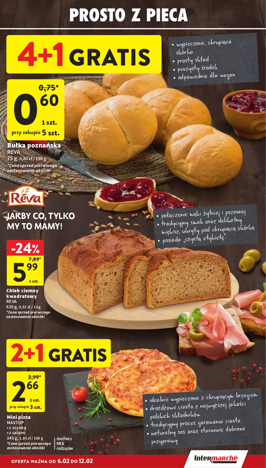 Gazetka promocyjna Intermarche - Gazetka Intermarche - ważna 06.02 do 12.02.2025 - strona 15 - produkty: Bułka, Chleb, Gra, Piec, Pizza, Przyprawy, Salami, Sos, Top