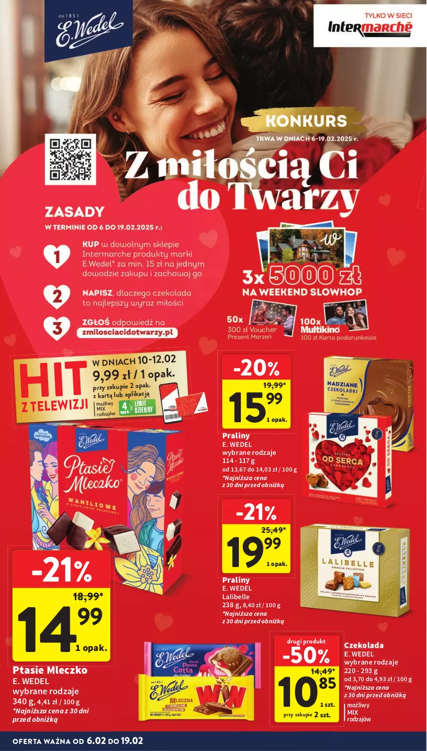 Gazetka promocyjna Intermarche - Gazetka Intermarche - ważna 06.02 do 12.02.2025 - strona 28 - produkty: Bell, Czekolada, E. Wedel, Mleczko, Praliny, Ptasie mleczko