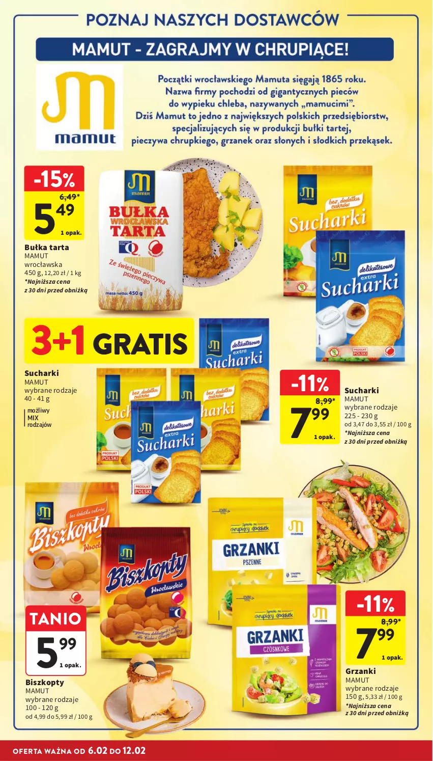 Gazetka promocyjna Intermarche - Gazetka Intermarche - ważna 06.02 do 12.02.2025 - strona 32 - produkty: Biszkopty, Bułka, Bułka tarta, Gra, Tarta