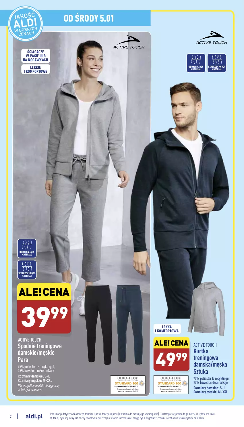 Gazetka promocyjna Aldi - Katalog Moda i Dom - ważna 05.01 do 08.01.2022 - strona 2 - produkty: Kurtka, Spodnie, Wełna