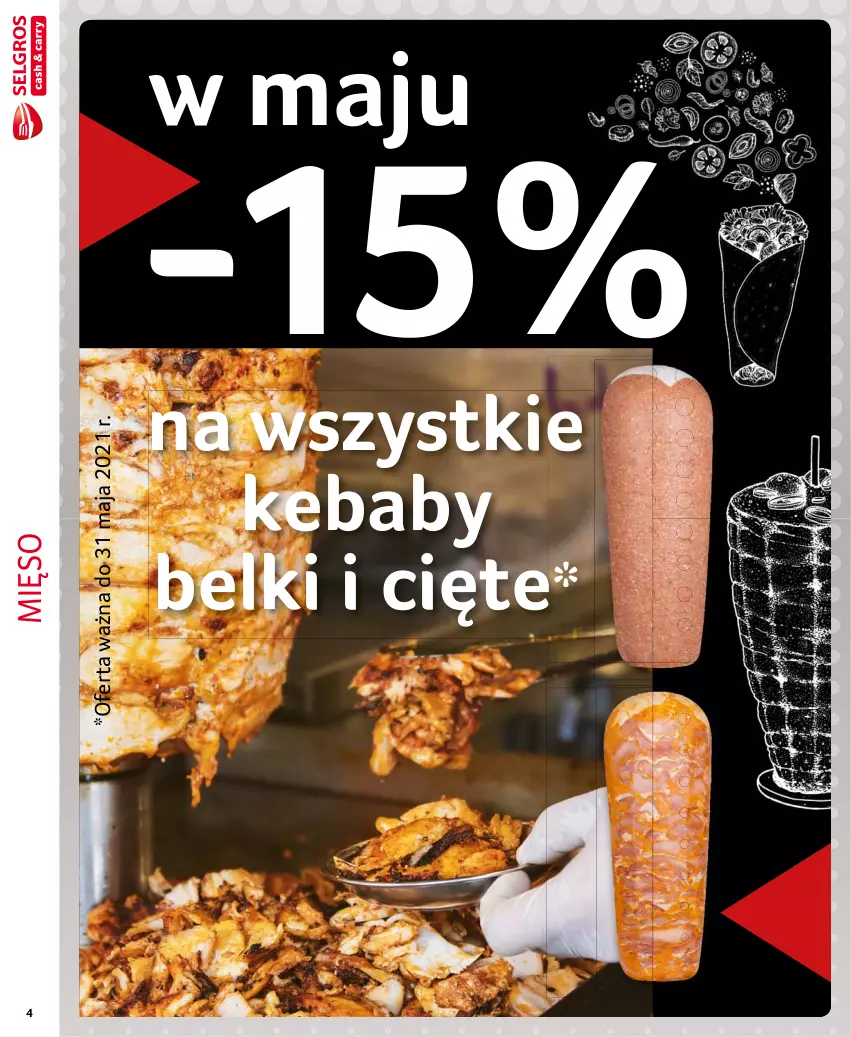 Gazetka promocyjna Selgros - Extra Oferta - ważna 01.05 do 31.05.2021 - strona 4 - produkty: Kebab, Mięso