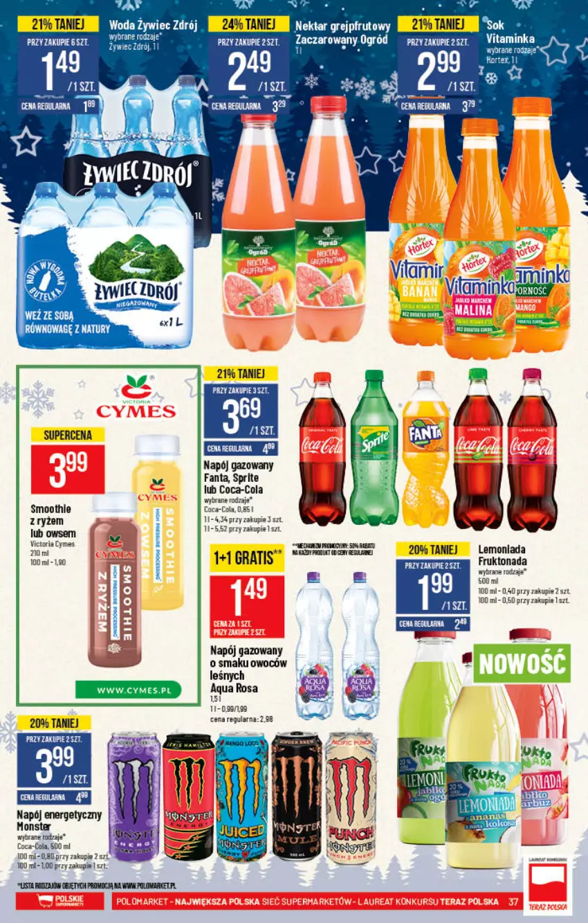 Gazetka promocyjna PoloMarket - Gazetka pomocyjna - ważna 17.11 do 23.11.2021 - strona 37 - produkty: Coca-Cola, Fa, Fanta, Gra, Lemoniada, Napój, Napój gazowany, Ogród, Por, Ryż, Sprite