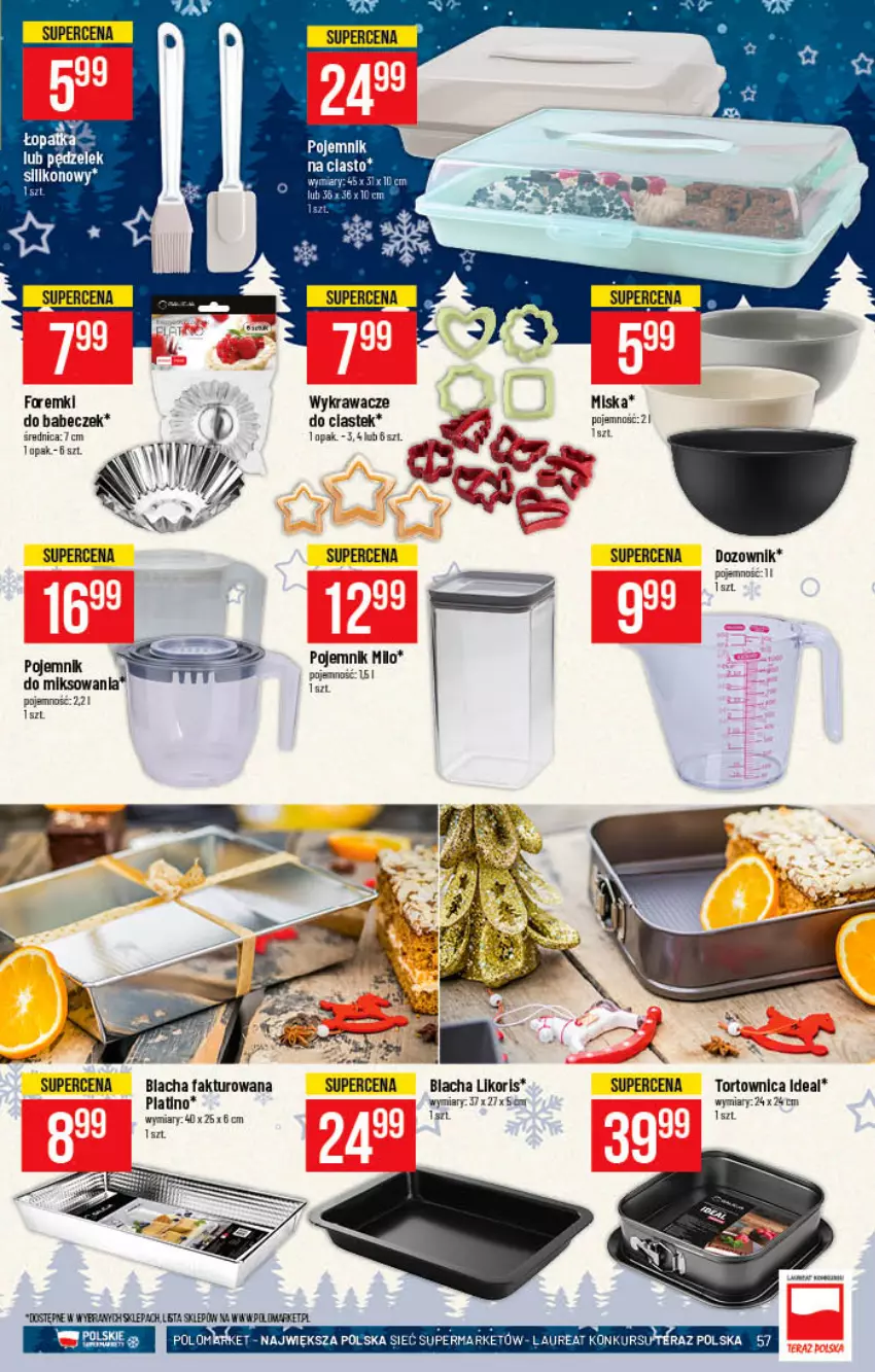 Gazetka promocyjna PoloMarket - Gazetka pomocyjna - ważna 17.11 do 23.11.2021 - strona 57 - produkty: Dozownik, Fa, Foremki, Laur, Miska, Pojemnik, Stek, Tera, Tortownica