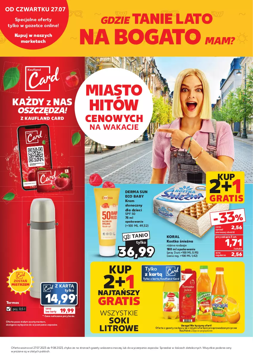 Gazetka promocyjna Kaufland - Kaufland - ważna 27.07 do 09.08.2023 - strona 1 - produkty: Dzieci, Gra, Sok, Termos, Waga