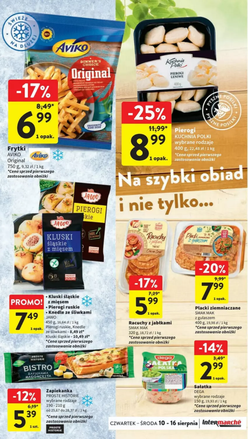 Gazetka promocyjna Intermarche - ważna 10.08 do 16.08.2023 - strona 17 - produkty: Dega, Gin, Jabłka, Knedle, Lack, Pierogi, Sałat, Sałatka, Zapiekanka