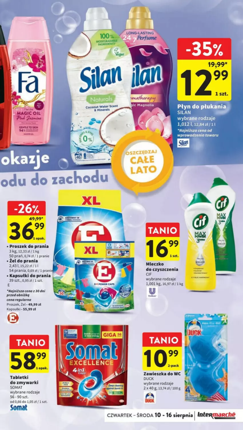 Gazetka promocyjna Intermarche - ważna 10.08 do 16.08.2023 - strona 27 - produkty: Cif, Duck, Kapsułki do prania, LG, Mleczko, Proszek do prania, Tablet, Zmywarki