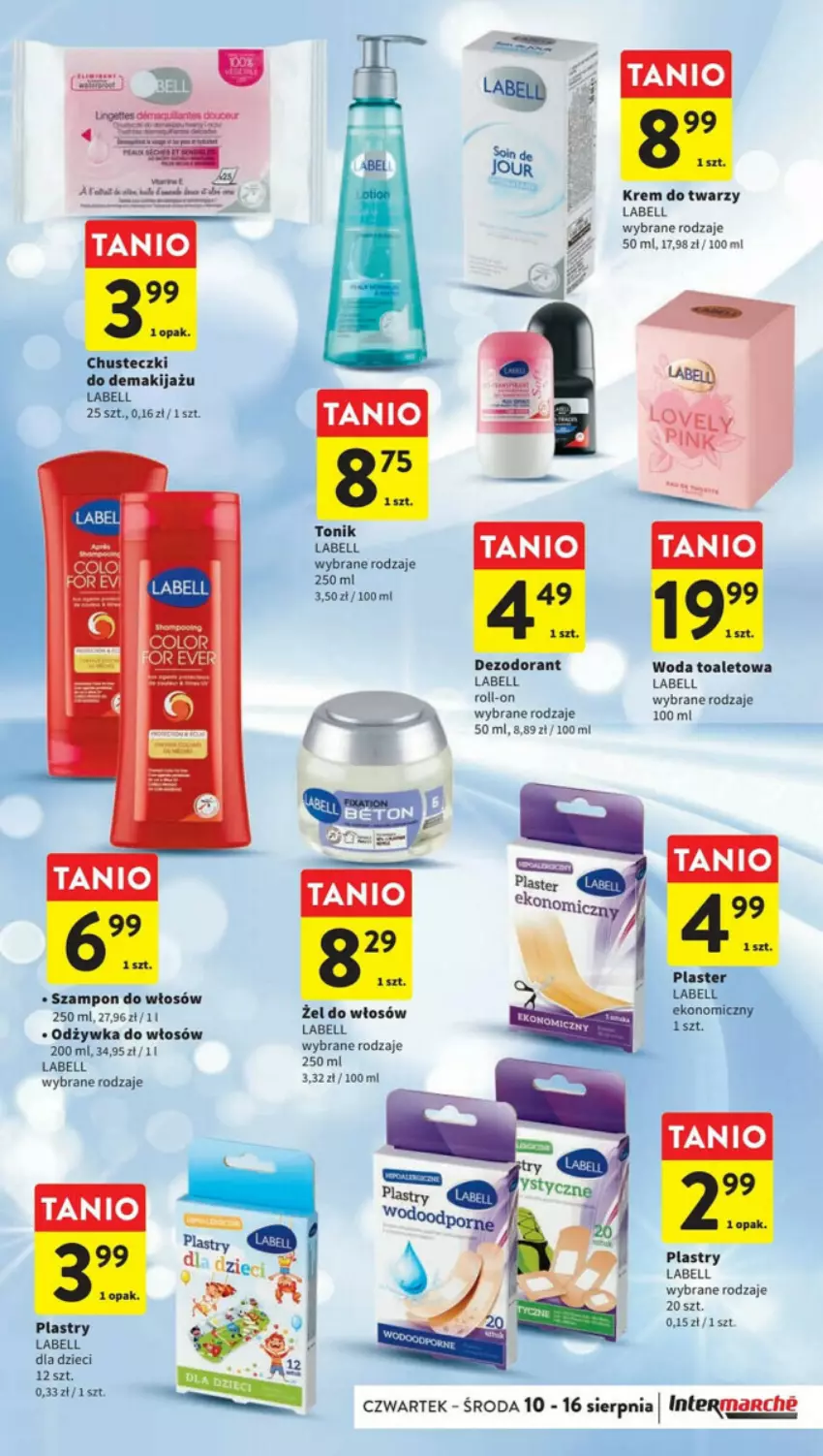 Gazetka promocyjna Intermarche - ważna 10.08 do 16.08.2023 - strona 29 - produkty: Bell, Chusteczki, Dezodorant, Dzieci, Krem do twarzy, Makijaż, Odżywka, Szampon, Tonik, Woda, Woda toaletowa