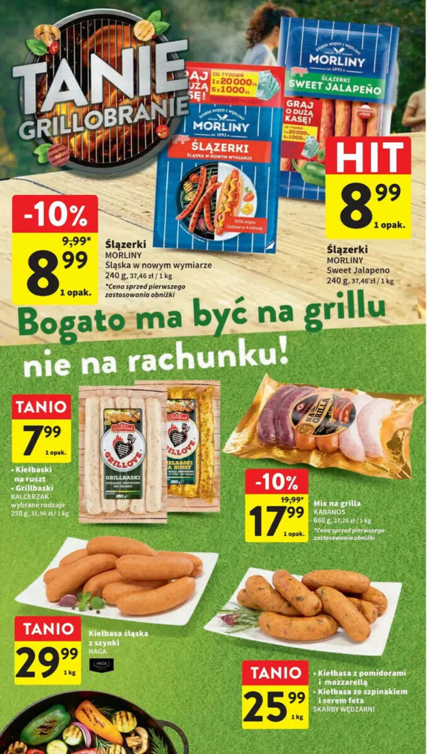 Gazetka promocyjna Intermarche - ważna 10.08 do 16.08.2023 - strona 37 - produkty: Feta, Grill, Kabanos, Kiełbasa, Morliny, Ser, Szpinak