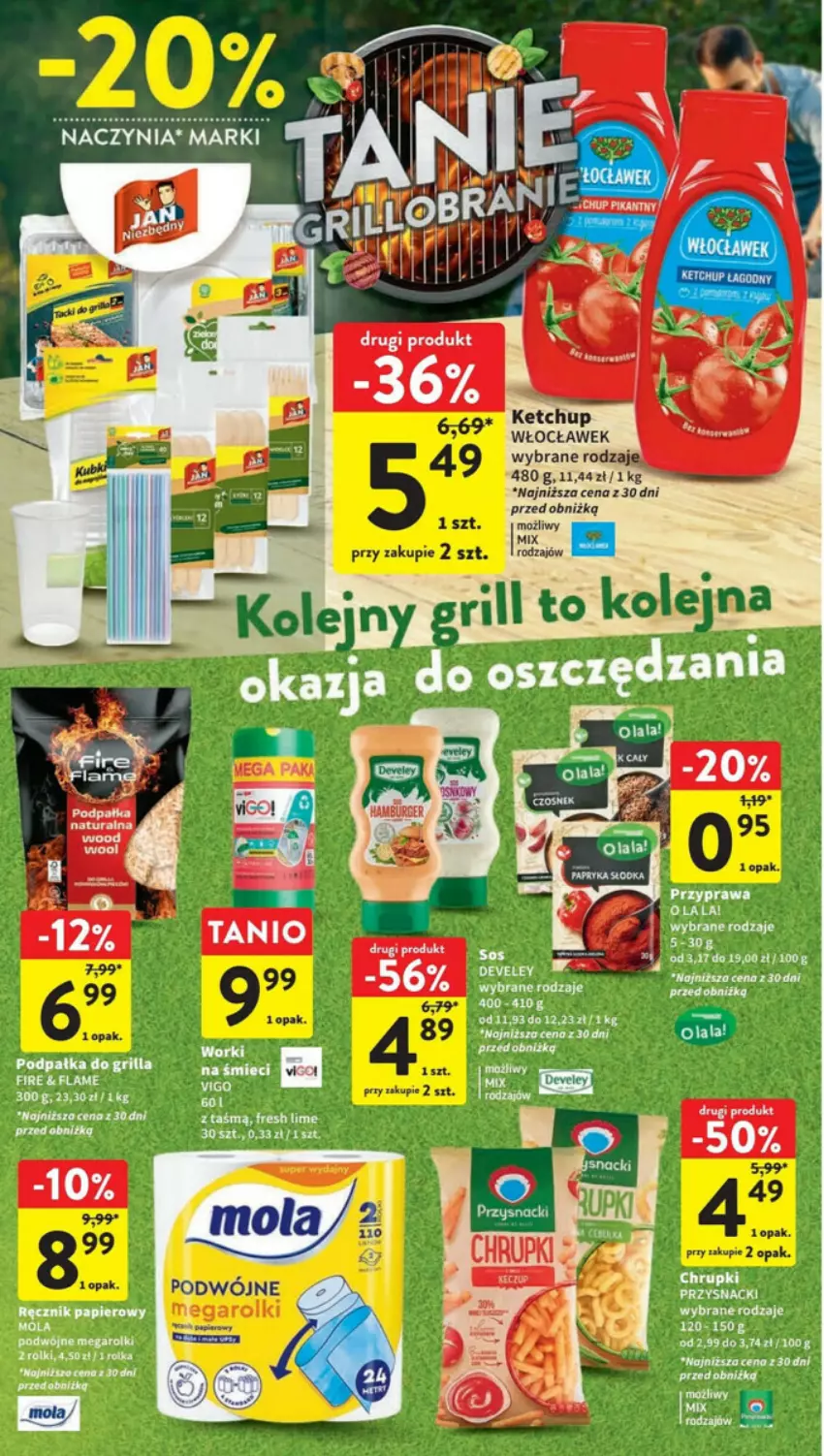 Gazetka promocyjna Intermarche - ważna 10.08 do 16.08.2023 - strona 39 - produkty: Chrupki, Grill, Gry, Ketchup, Mola, Papier, Przysnacki, Ręcznik, Rolki