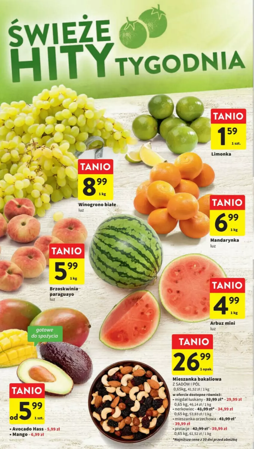 Gazetka promocyjna Intermarche - ważna 10.08 do 16.08.2023 - strona 6 - produkty: Arbuz, Avocado, Mango, Mieszanka bakaliowa, Mieszanka orzechowa, Pistacje