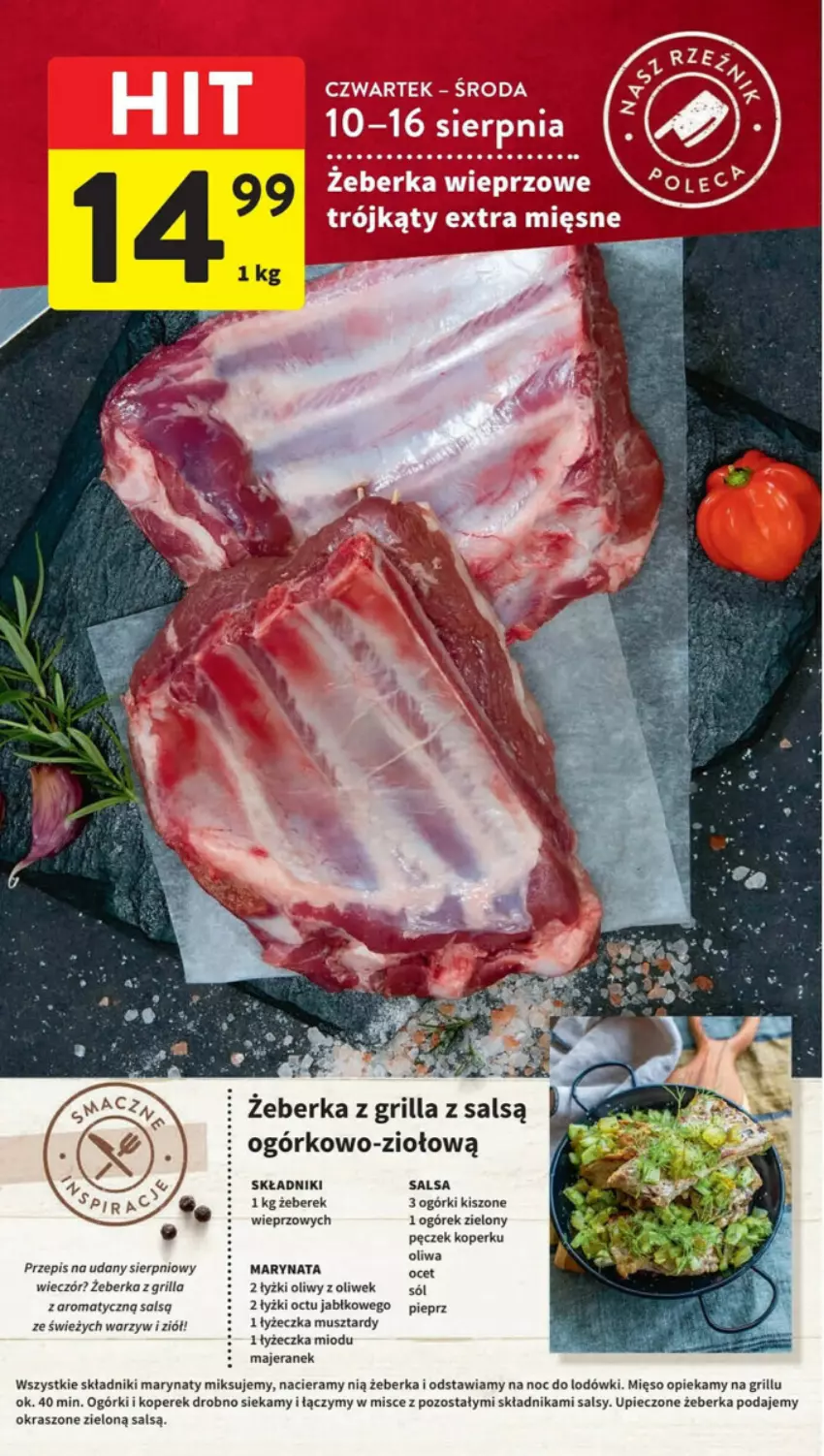 Gazetka promocyjna Intermarche - ważna 10.08 do 16.08.2023 - strona 8 - produkty: Grill, Mięso, Mus, Ocet, Ogórek, Piec, Pieprz, Salsa