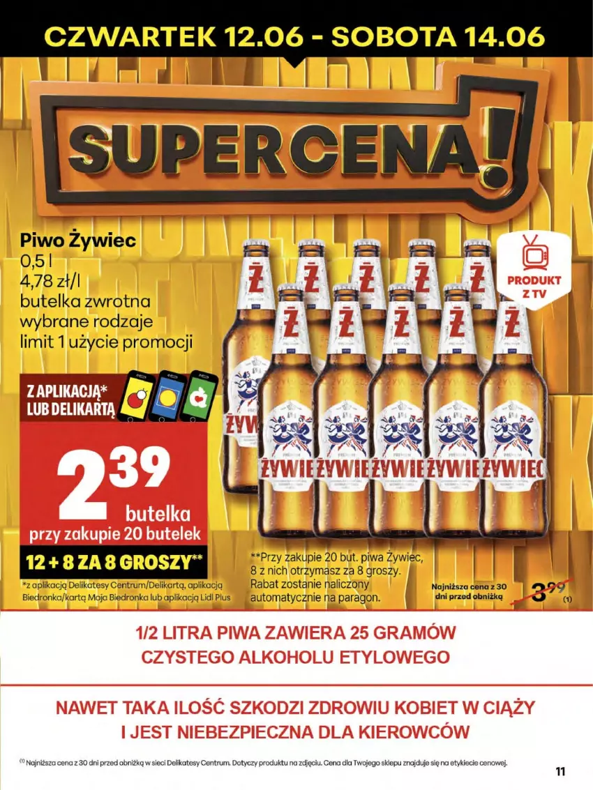 Gazetka promocyjna Delikatesy Centrum - Franczyza DC24 Czwartek - ważna 12.06 do 18.06.2025 - strona 11 - produkty: Dron, Piwa, Piwo, Rum