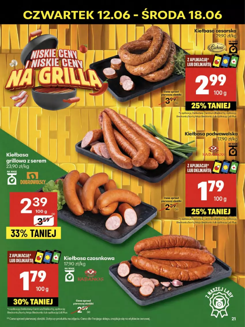 Gazetka promocyjna Delikatesy Centrum - Franczyza DC24 Czwartek - ważna 12.06 do 18.06.2025 - strona 21 - produkty: Dron, Fa, Kiełbasa, Koc, Rum