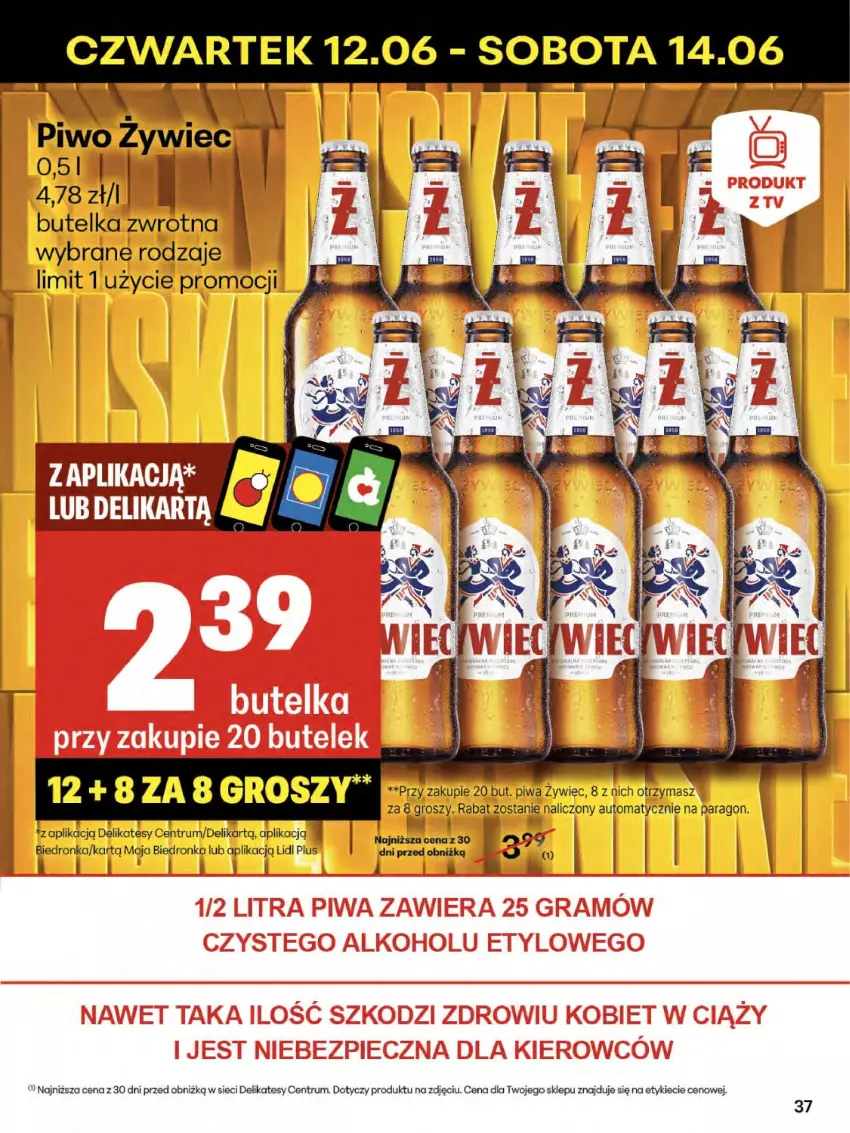 Gazetka promocyjna Delikatesy Centrum - Franczyza DC24 Czwartek - ważna 12.06 do 18.06.2025 - strona 37 - produkty: Dron, Piwa, Rum