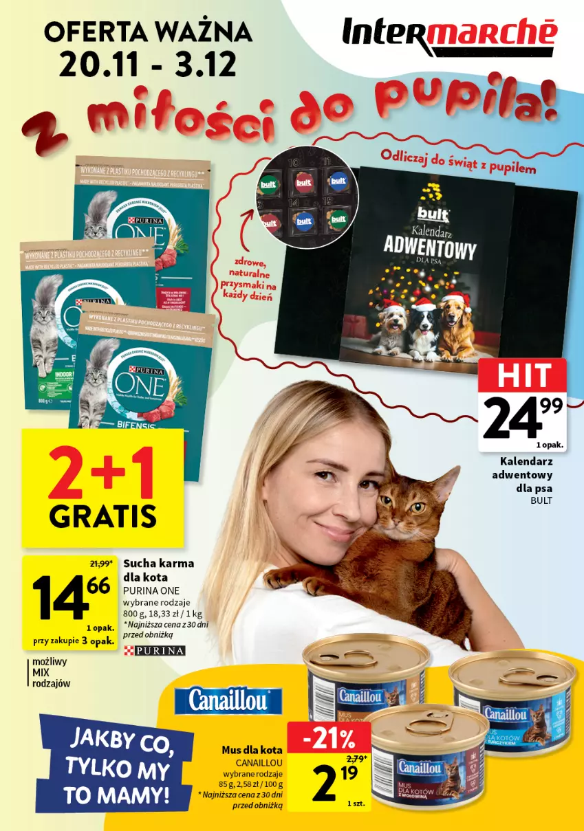 Gazetka promocyjna Intermarche - Gazetka Intermarche - ważna 20.11 do 03.12.2025 - strona 1 - produkty: Gra, Kalendarz, Kalendarz adwentowy, Mus, Pur, Purina, Sucha karma
