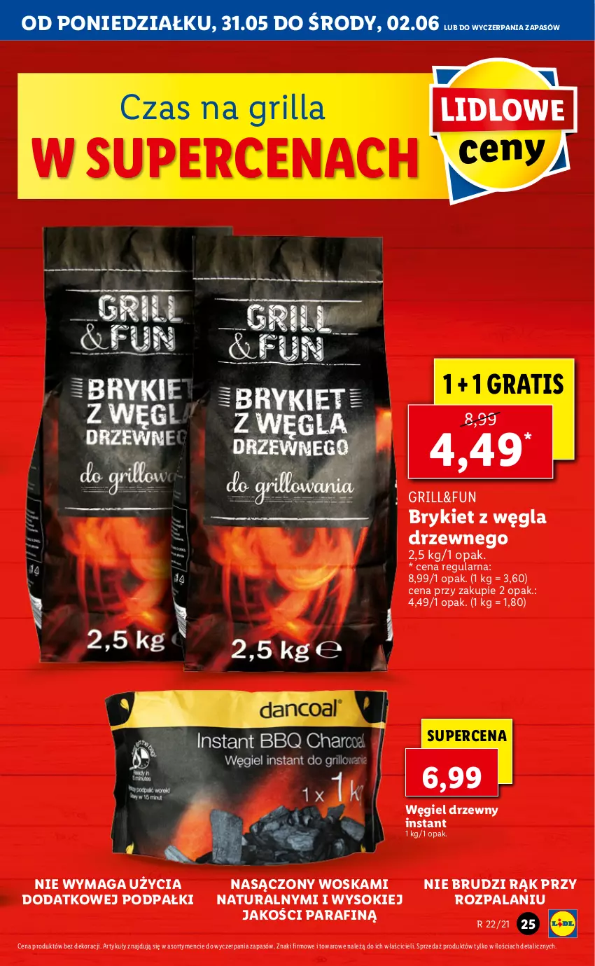 Gazetka promocyjna Lidl - GAZETKA - ważna 31.05 do 02.06.2021 - strona 25 - produkty: Gra, Grill, Sok, Węgiel drzewny