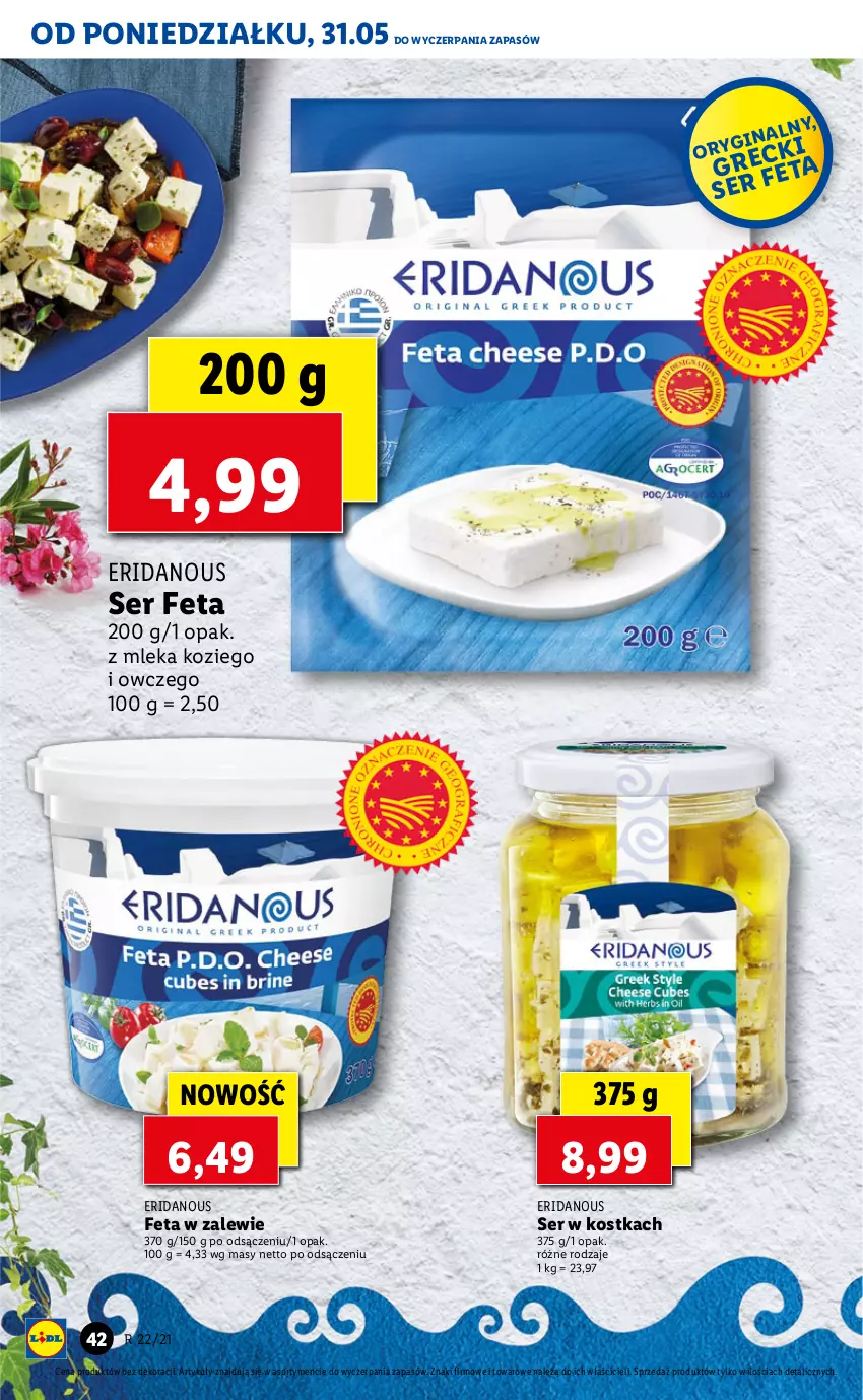 Gazetka promocyjna Lidl - GAZETKA - ważna 31.05 do 02.06.2021 - strona 42 - produkty: Feta, Ser