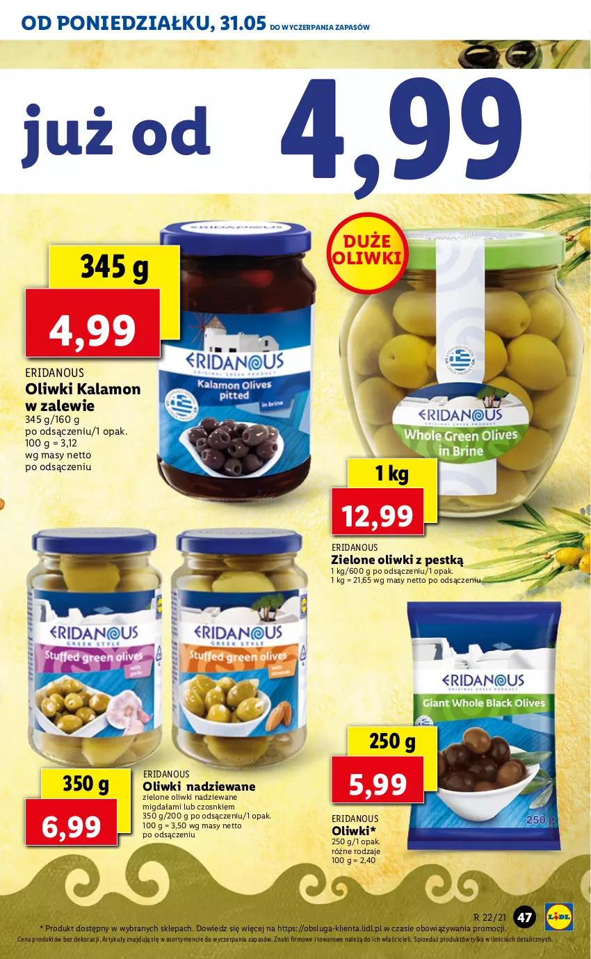 Gazetka promocyjna Lidl - GAZETKA - ważna 31.05 do 02.06.2021 - strona 47 - produkty: Oliwki