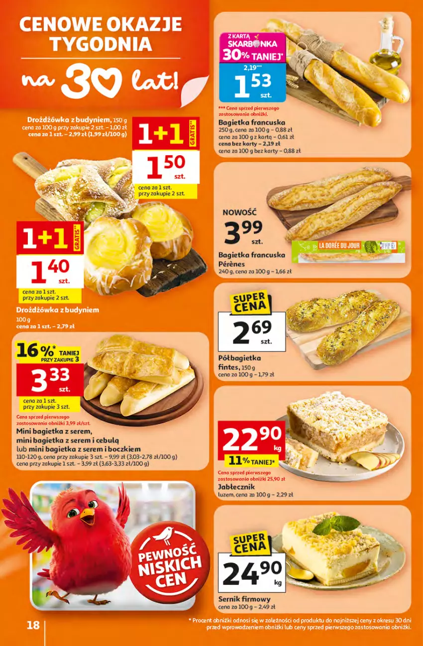 Gazetka promocyjna Auchan - Gazetka 30 Lat Hipermarket Auchan - ważna 16.04 do 22.04.2026 - strona 18 - produkty: Bagietka, Półbagietka, Ser