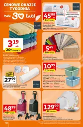 Gazetka promocyjna Auchan - Gazetka 30 Lat Hipermarket Auchan - Gazetka - ważna od 22.04 do 22.04.2026 - strona 36 - produkty: Ser, Por, Dywanik, Prześcieradło, Talerz, Wózek, Deser, Komplet obiadowy, Dywan, Wózek na zakupy, Fa