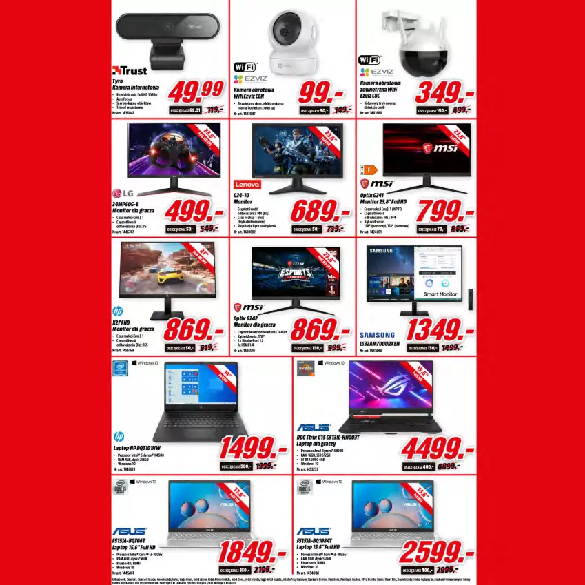 Gazetka promocyjna Media Markt - Gazetka Media Markt - ważna 22.11 do 30.11.2021 - strona 11 - produkty: Bezpieczny dom, Fa, Gra, HP, Intel, Kamera, Kamera internetowa, Monitor, Obiektyw, Pentium, Piec, Por, Procesor, Rust, Top