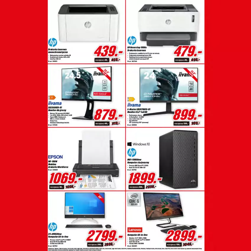 Gazetka promocyjna Media Markt - Gazetka Media Markt - ważna 22.11 do 30.11.2021 - strona 13 - produkty: Drukarka, Fa, HP, Intel, Komputer, Kosz, Mobil, Monitor, Pentium, Por, Procesor, Ser, Top