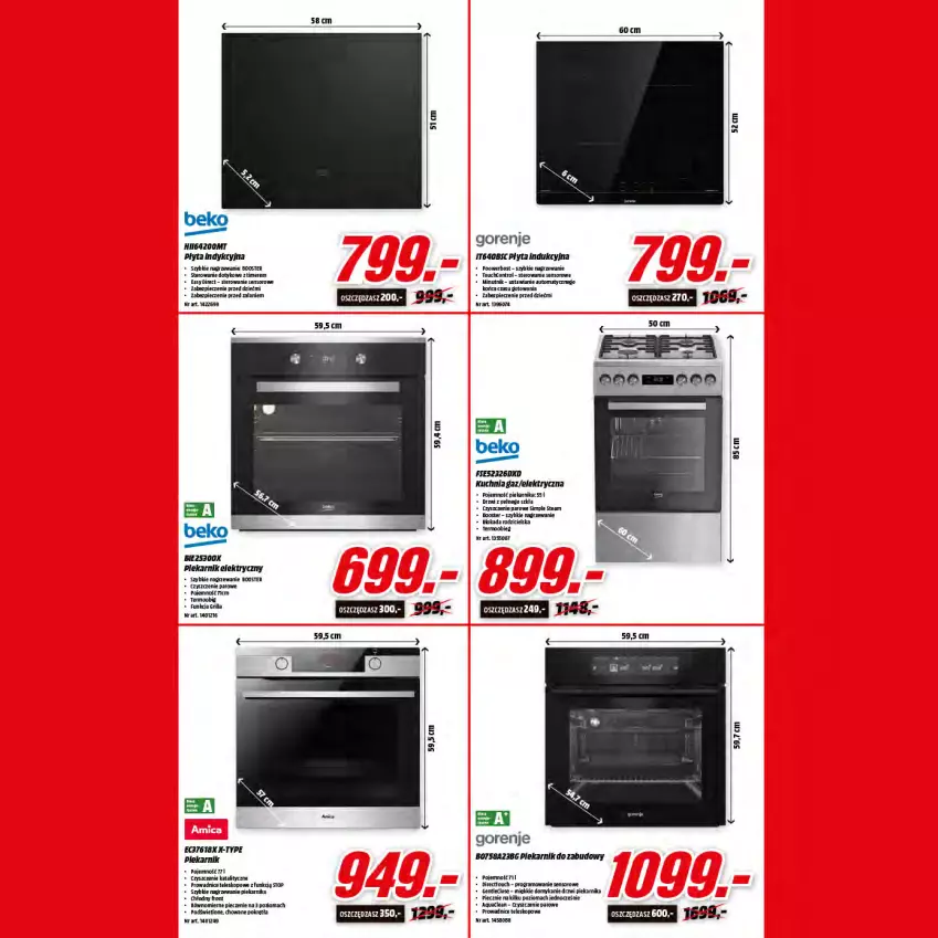 Gazetka promocyjna Media Markt - Gazetka Media Markt - ważna 22.11 do 30.11.2021 - strona 17 - produkty: Beko, Booster, Control, Drzwi, Fa, Gorenje, Gra, Grill, Kuchnia, Piec, Piekarnik, Piekarnik do zabudowy, Płyta, Płyta indukcyjna, Teleskop, Top