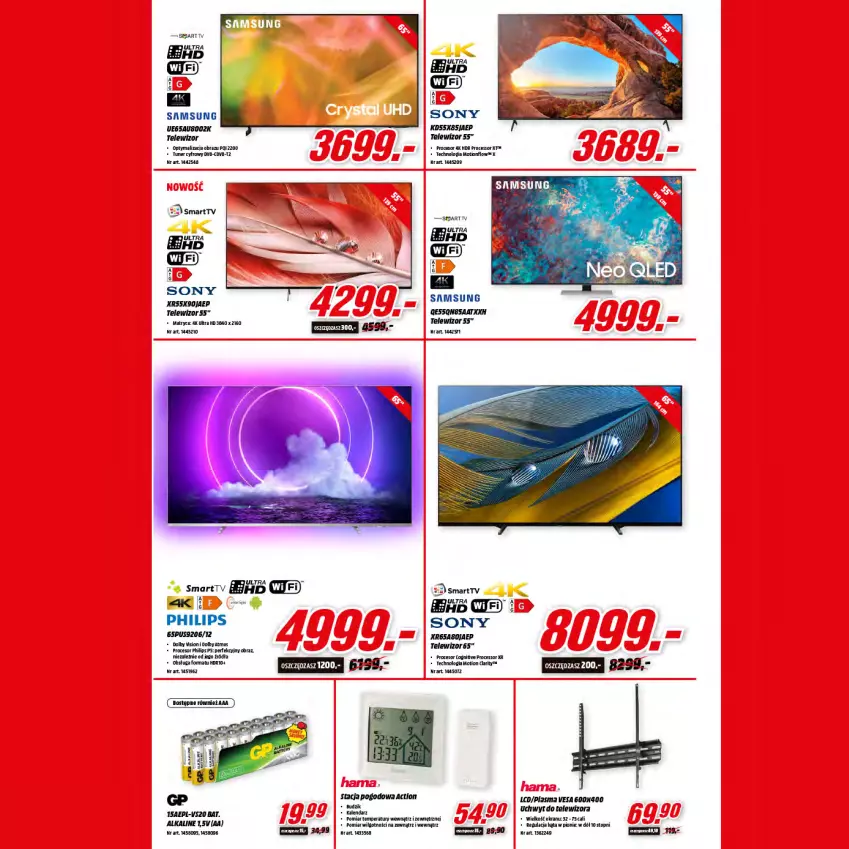 Gazetka promocyjna Media Markt - Gazetka Media Markt - ważna 22.11 do 30.11.2021 - strona 3 - produkty: Budzik, Kalendarz, LG, Obraz, Philips, Procesor, Samsung, Sony, Stacja pogodowa, Telewizor, Top