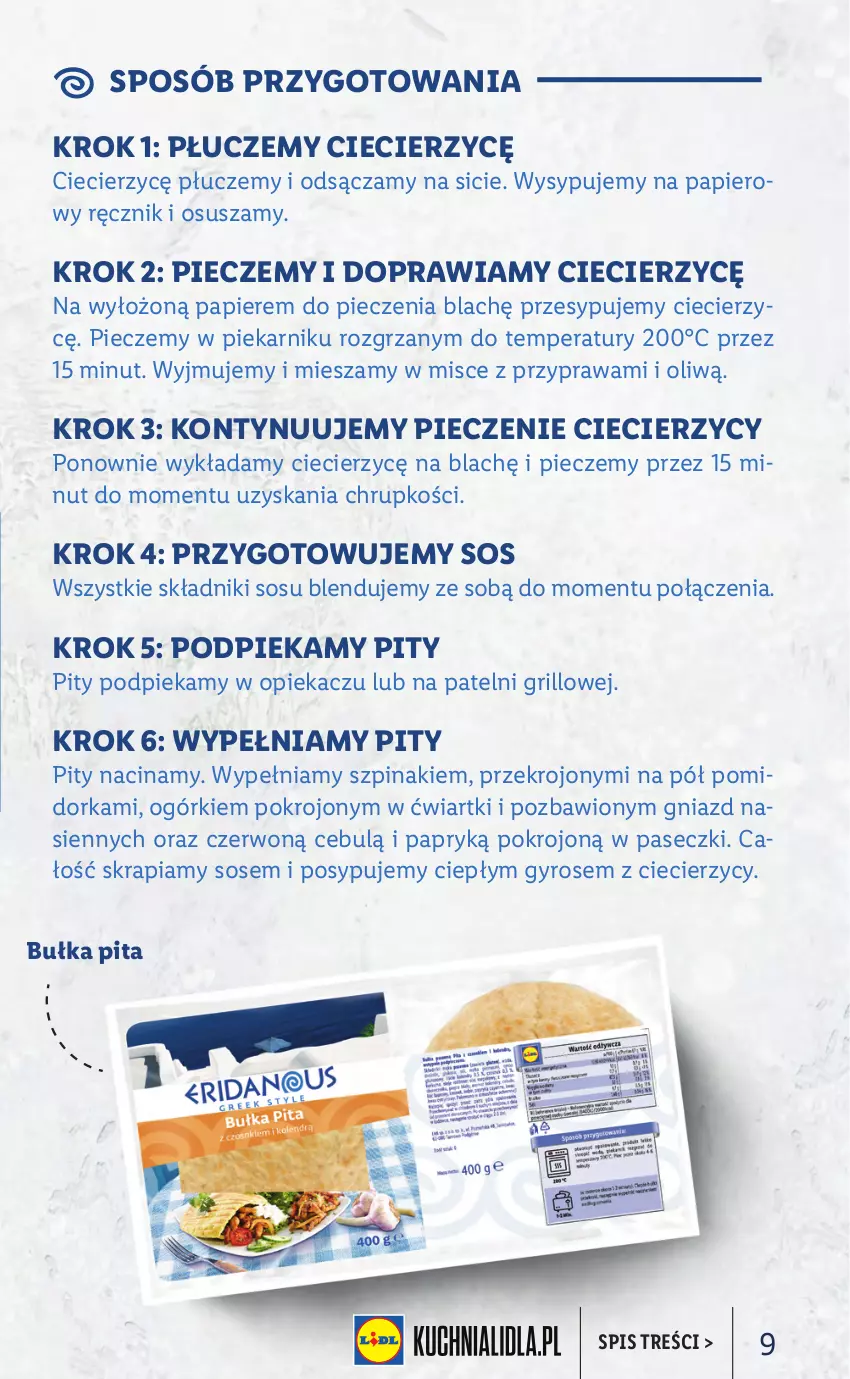 Gazetka promocyjna Lidl - KATALOG GRECKI - ważna 14.03 do 19.03.2022 - strona 9 - produkty: Bułka, Grill, Gyros, Orka, Papier, Piec, Piekarnik, Ręcznik, Sos, Szpinak