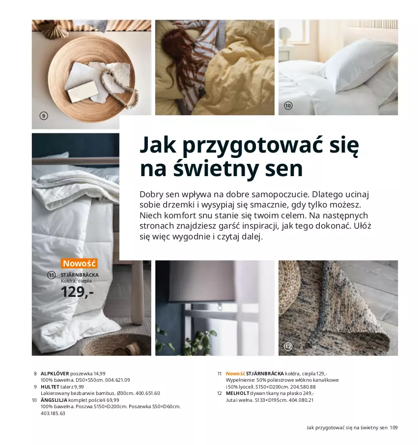 Gazetka promocyjna Ikea - Ikea 2021 - ważna 01.01 do 31.12.2021 - strona 109 - produkty: Dywan, Kołdra, Komplet pościeli, Lakier, Mop, Pościel, Poszewka, Talerz, Wełna