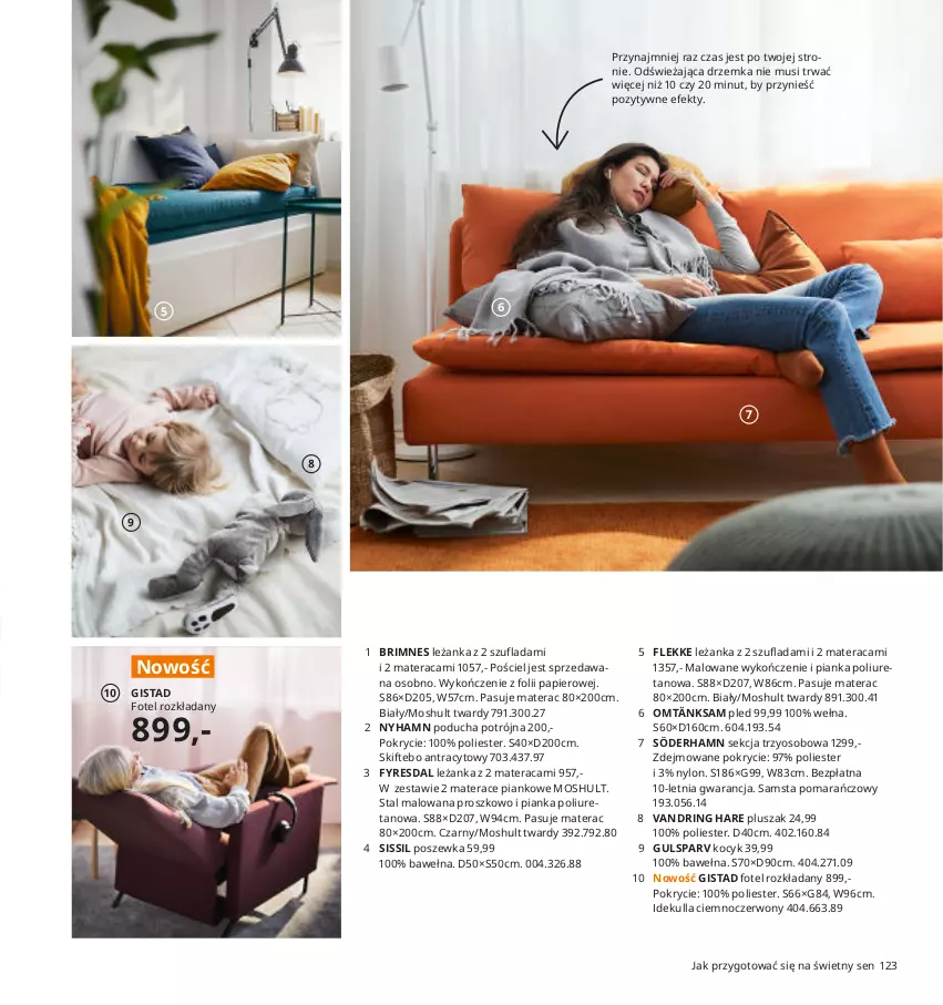 Gazetka promocyjna Ikea - Ikea 2021 - ważna 01.01 do 31.12.2021 - strona 123 - produkty: Fotel, Koc, Leżanka, Materac, Mus, Papier, Pled, Pluszak, Poducha, Pościel, Poszewka, Tera, Wełna