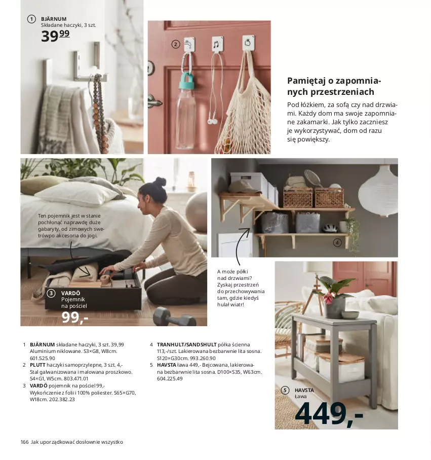 Gazetka promocyjna Ikea - Ikea 2021 - ważna 01.01 do 31.12.2021 - strona 166 - produkty: Drzwi, Haczyk, Lakier, Mięta, Mop, Pojemnik, Półka, Por, Pościel, Sos, Tran