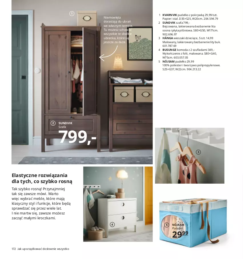 Gazetka promocyjna Ikea - Ikea 2021 - ważna 01.01 do 31.12.2021 - strona 172 - produkty: Dzieci, Fa, Komoda, Lakier, Meble, Moda, Papier, Płyta, Por, Pudełko, Sos, Szafa, Wieszak